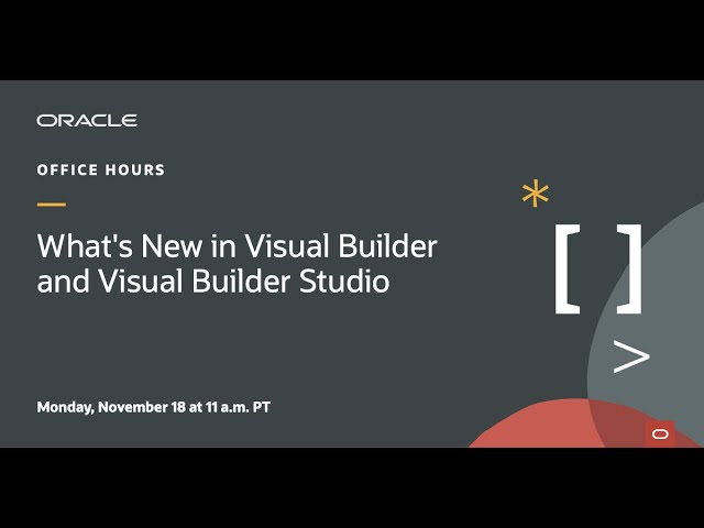 New Features in Oracle Visual Builder and VB Studio