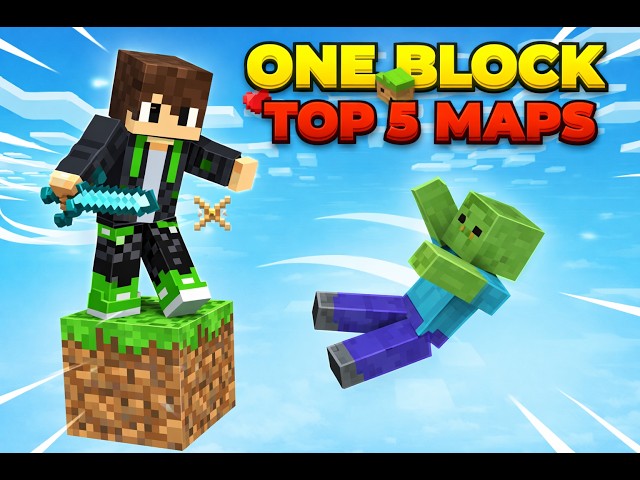 Top5 OneBlock Maps for Minecraft Java (Only For Pro) #minecraft