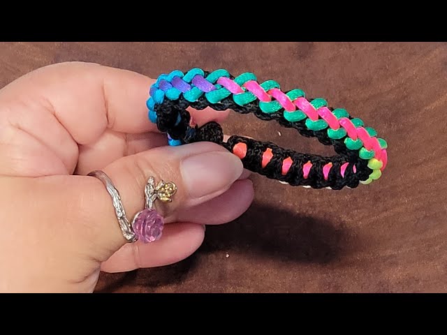 Easy Friendship Bracelet Design #live #tutorial #diy #craft #ideas #howto #asmr #macrame #paracord