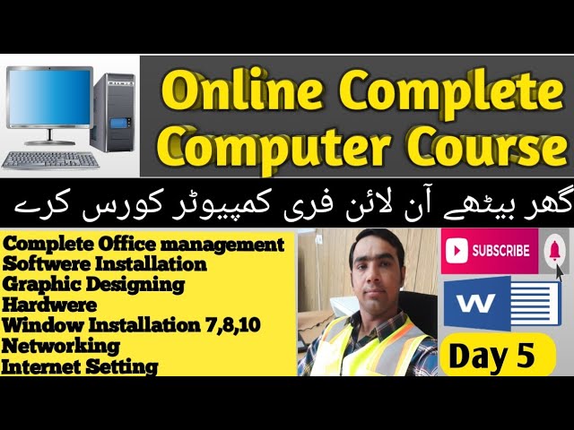Learn computer - Online Computer Training in Urdu Hindi Live Day 5- Learn Computer
