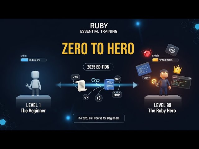 Ruby Essential Training: Zero to Hero for Beginners (2025 Edition) | Ruby Programming Full Course