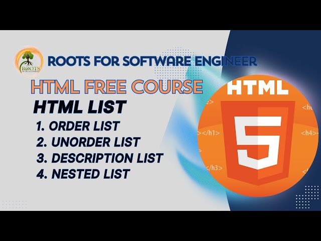 Order list | Unorder list | Description List | Nested List