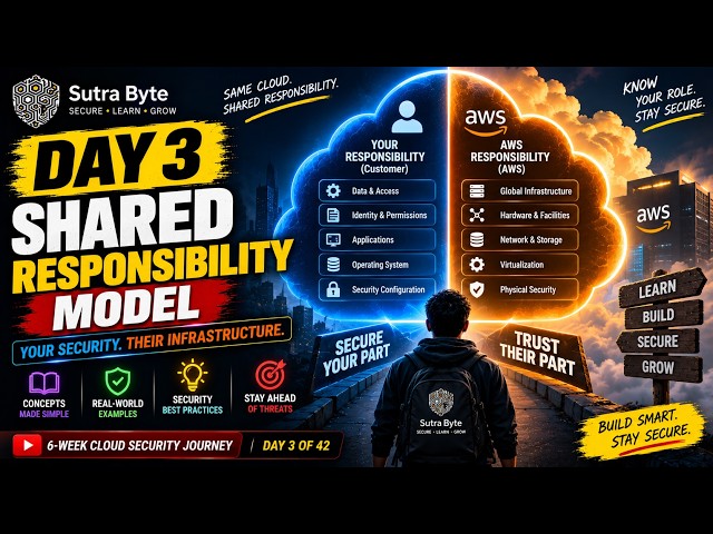 Who Secures AWS — You or AWS? 🤔 | Shared Responsibility Model | Day 3