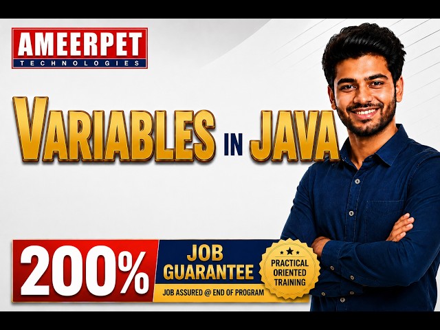Java Full Stack Course Training | Variables in Java | Ameerpet Technologies | Garapati Srinivas