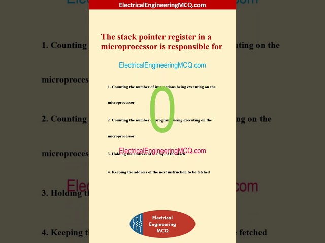 The stack pointer register in a microprocessor is responsible for