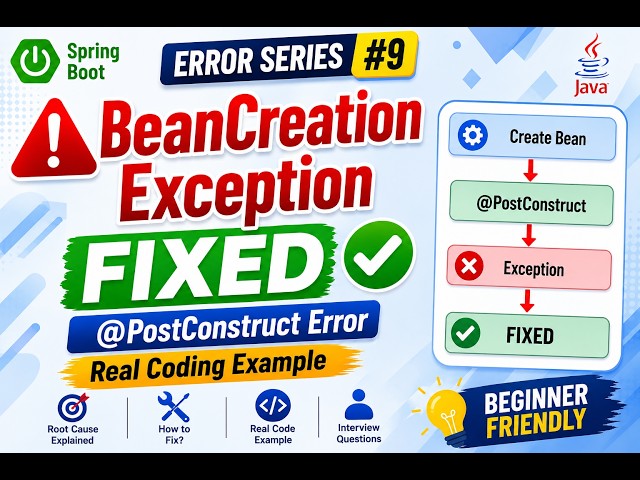 BeanCreationException in Spring Boot | FIXED ✅ | Real Coding Example