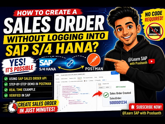 How to Create a Sales Order Without Logging into SAP! 🤯 | SAP API with Postman