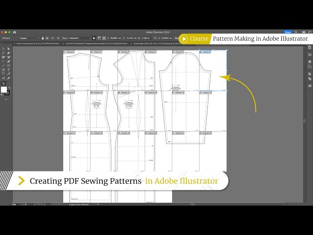 Creating PDF sewing patterns - Digital pattern making tutorial