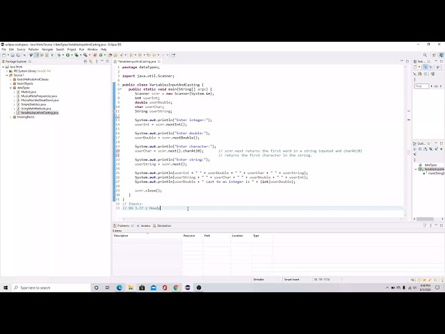 Java Lab: Variables, Input, And Casting