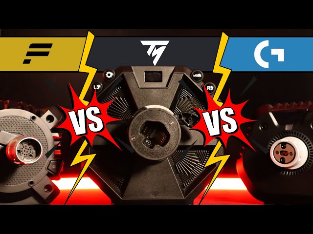 Versus: Logitech RS50 vs Thrustmaster T598 vs Fanatec GT DD Pro