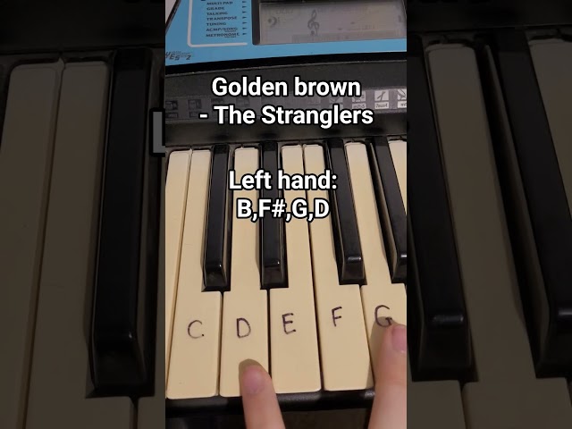 Golden Brown- The Stranglers low budget tutorial #piano #lesson