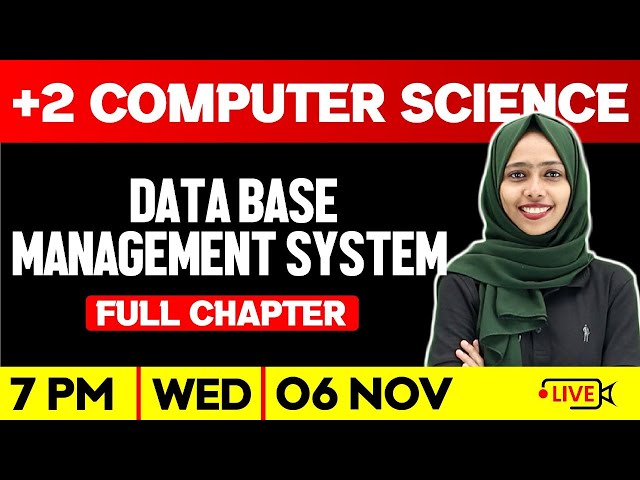 Plus Two Computer Science | Database Management System | Full Chapter | Exam Winner Plus Two