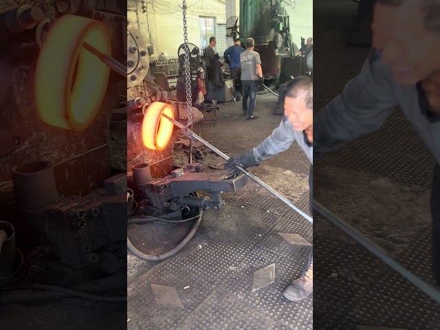 Inside the factory Factory Forging Line | Hot Steel Bearing Manufacturing #process #machine #forging