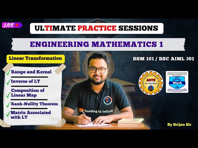 10 | Practice Session | Linear Transformation | Linear Algebra | MAKAUT | BSM 101 | BSC AIML 301