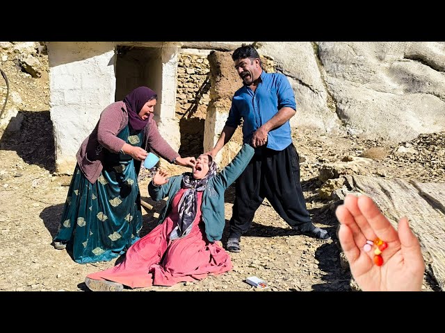 Husband's anger and  attempt to force second consort to take pills prescribed by doctor