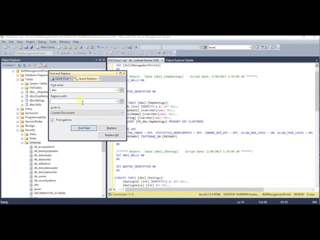 Create Schema in Sql Server