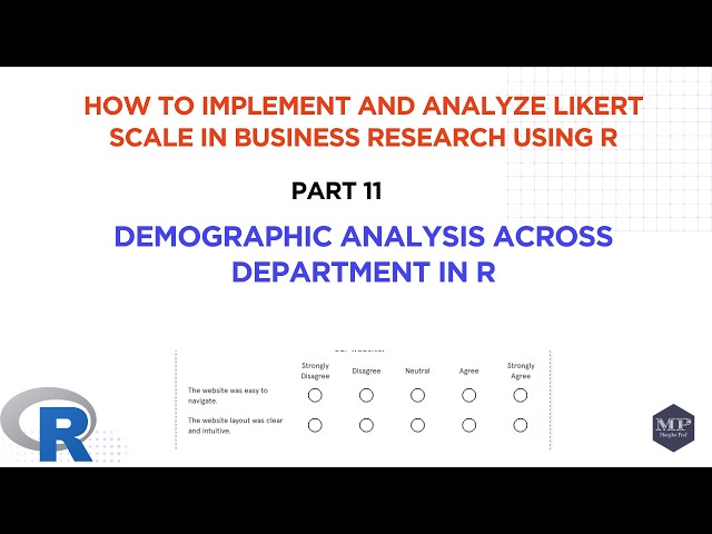Part 11. Demographic Analysis Across Department in R