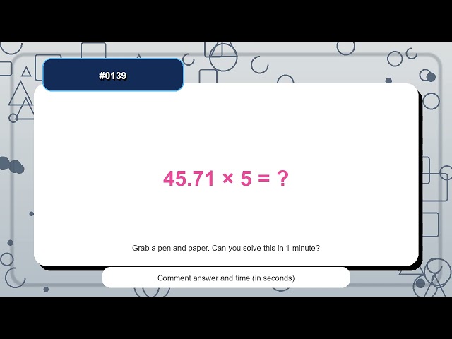 139 | Decimal Practice | Quick Math