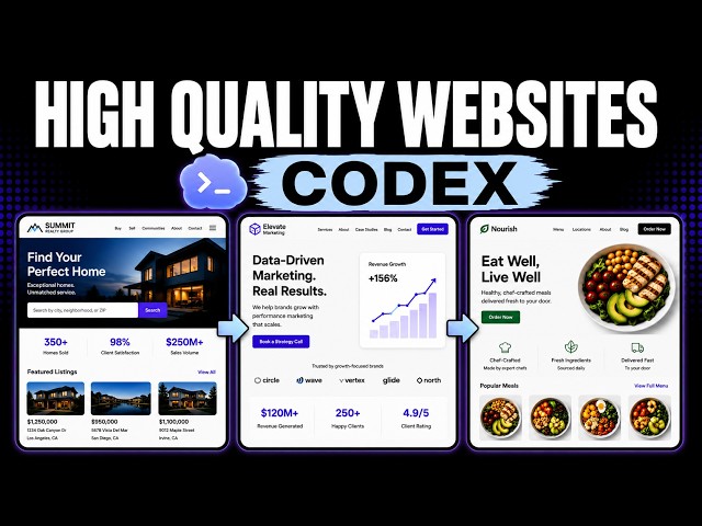 Build HIGH QUALITY Data-Driven Websites with Codex (Full Tutorial)
