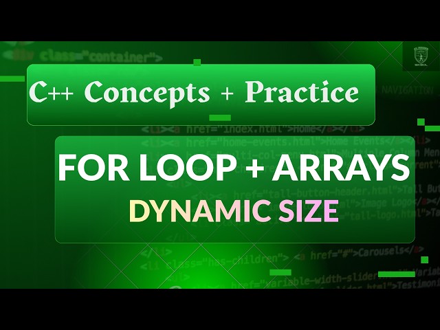 For Loop with Arrays in C++ (Dynamic Array Size)