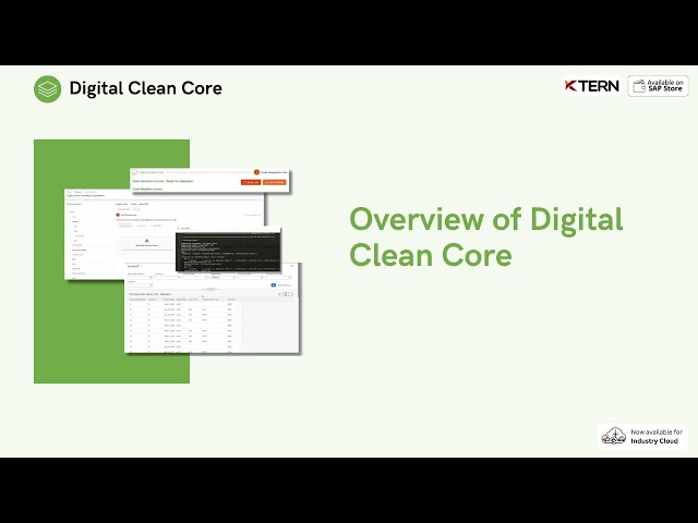 Overview of KTern.AI Digital Clean Core