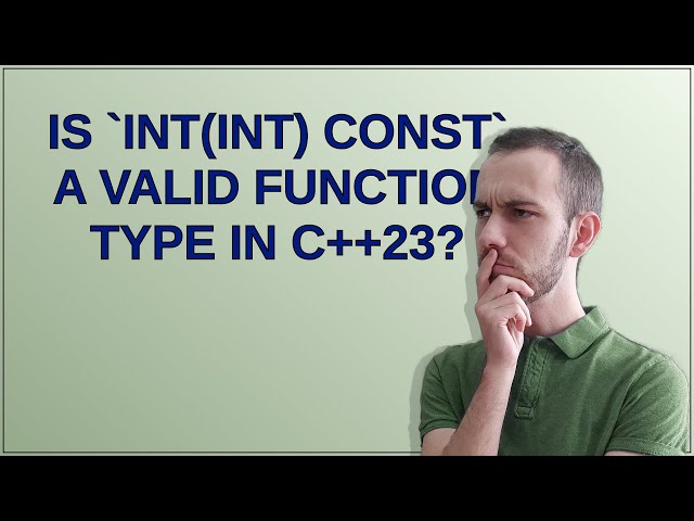 Is int(int) const a valid function type in C++23?