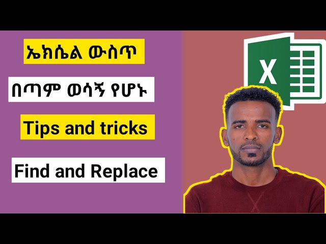 How to Use Find and Replace in Excel | Beginner Tutorial to Pro in Amharic