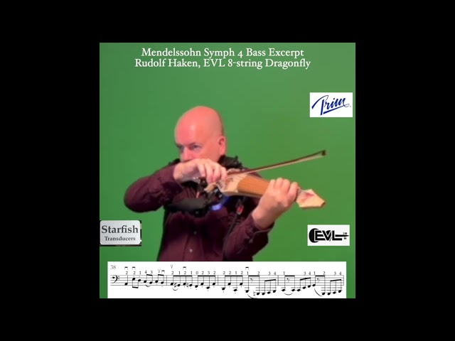 Bass Excerpt, Mendelssohn Symph 4, on 8-str electric viola