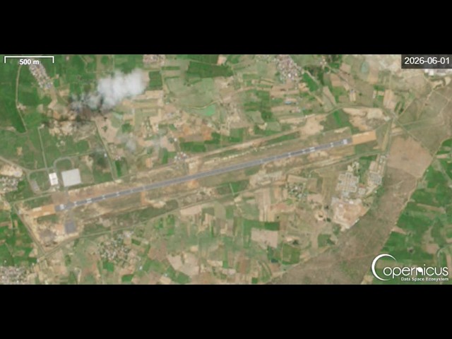 India's Lotus Terminal Built in 1 Minute! | Shivamogga Airport | Satellite Timelapse