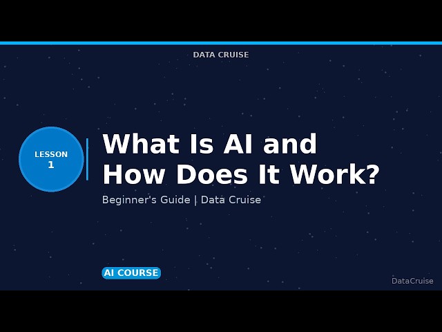 Lesson 1: What Is AI and How Does It Work? | Complete Beginner's Guide to Artificial Intelligence