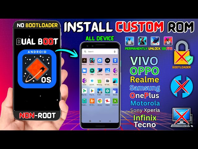 Install Custom Rom in Any Android Mobile Non Root No Bootloader | Android 16 ROM in Vivo Oppo Realme