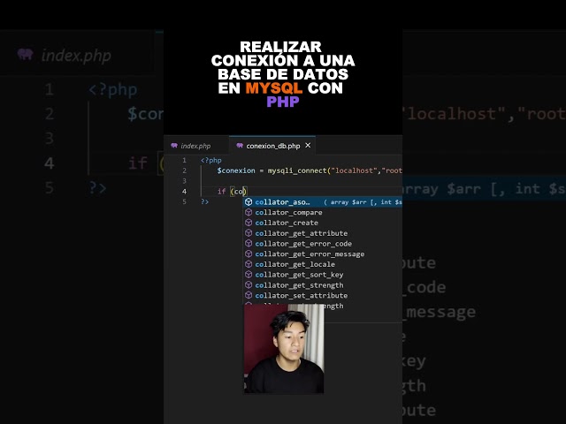 CONNECTING TO A DATABASE WITH PHP AND MYSQL