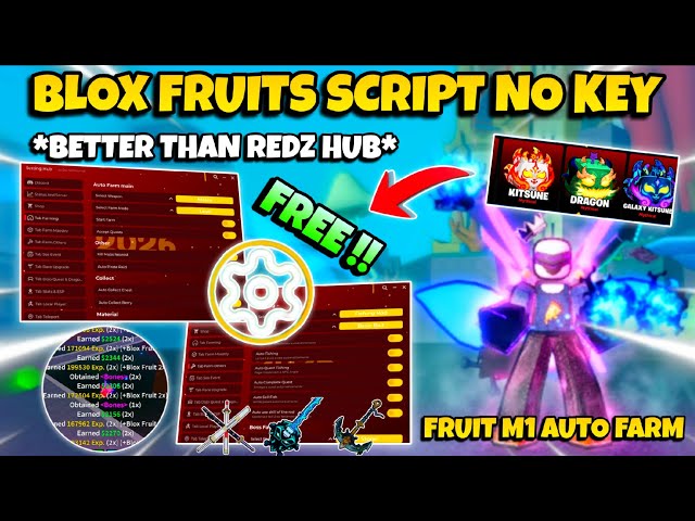 New Blox Fruits Script No Key - Better Than Redz Hub, Auto Farm Mastery, Max LvL, Raid, Boss & More