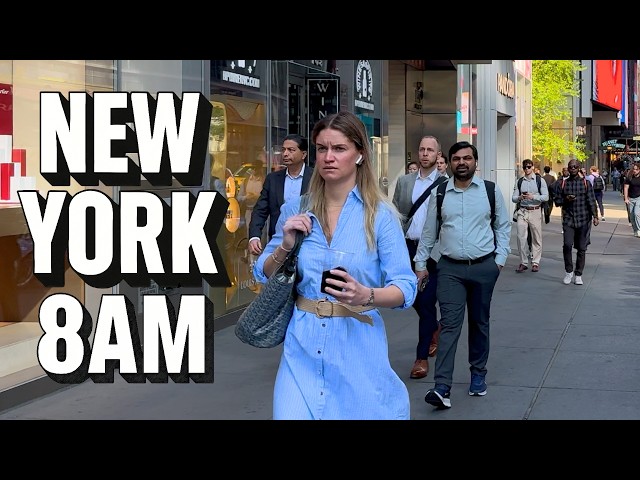 This Happens in Manhattan Every Morning at 8AM | NYC 4K Walk