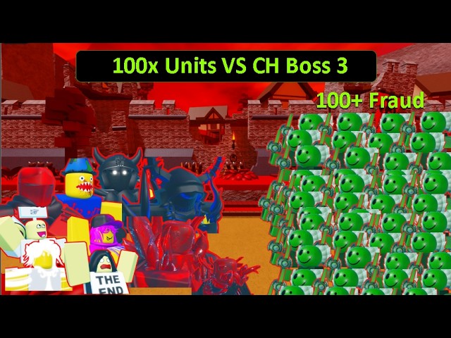 100 Fraudlings VS SUB TCH Boss | Roblox The Battle Bricks