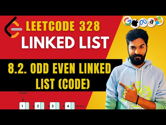 328.2 Odd Even Linked List (Code) | #8 | Linked List Playlist | #leetcode #linkedlist #dsa
