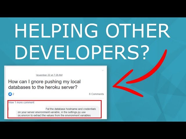 Why do you help other developers?