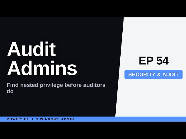 Active Directory Privileged Groups Audit with PowerShell