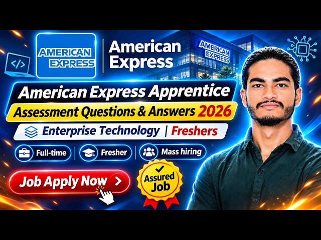 American Express Apprentice Assessment Questions & Answers 2026 | Enterprise Technology | Freshers