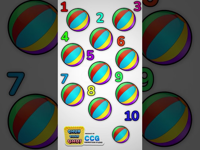Counting Numbers 1–10 ⚽ | 10 Little Balls Song