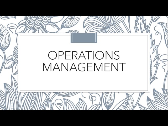 Operations Management [video]
