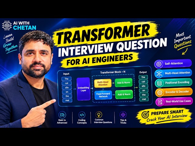 Top Transformer Interview Questions | AI Engineer Interview Preparation 🚀