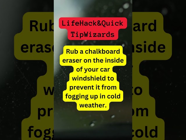 Clarity on Demand: Foggy Windshield Prevention Tips! #creativesolutions #budgetfriendly #howto
