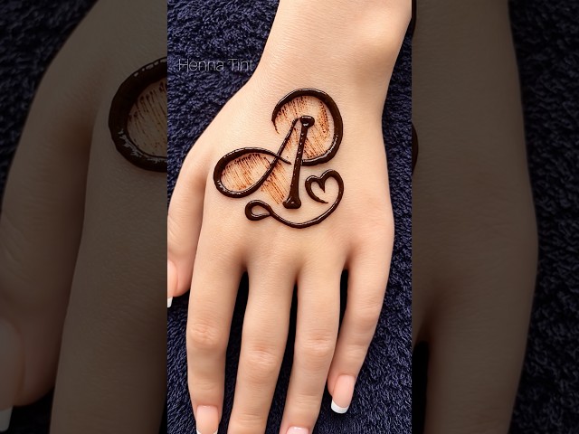 A P Henna Tattoo Design | Easy Mehndi Tutorial #mehndi #henna #shorts #youtubeshorts #mehndidesign
