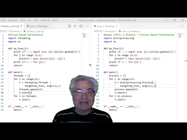 Processus, Thread cote à cote en Python (1/3)