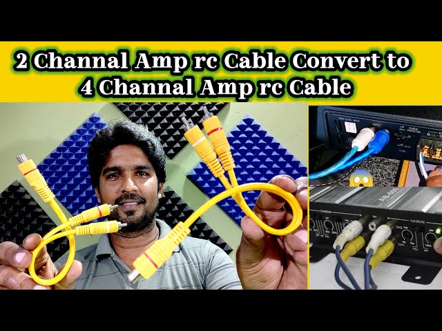 two channal amp rc cable convert to four channal amp rc cable | SJ | #rccable #amplifier #caraudio