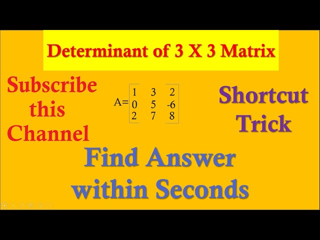 Determinant short trick 3x3 matrix     #Determinant #Shorttrick #FundamentalsofEngineering #GATE2022