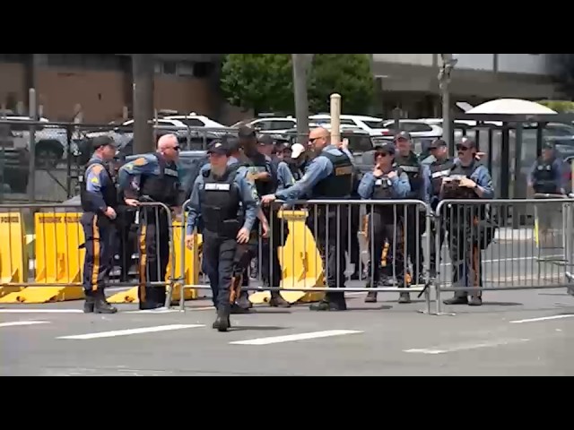 Activists say police blocking protesters near Delaney Hall in Newark