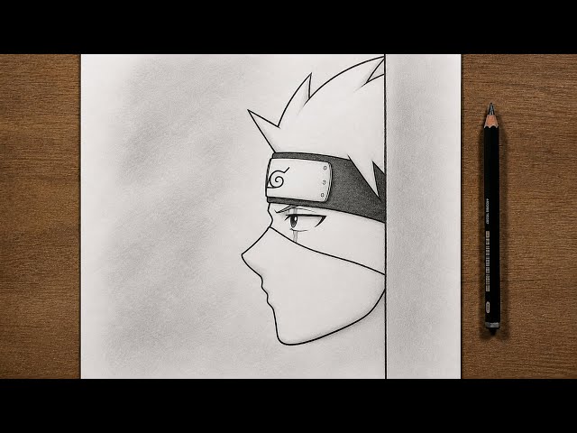 How to Draw Kakashi Side Profile | Easy Naruto Drawing Tutorial