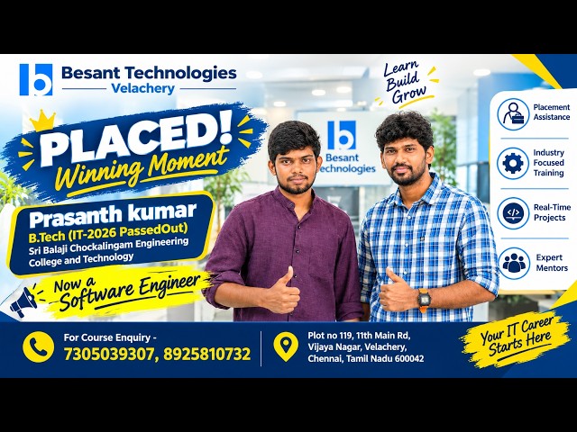 Best Software Training Institute in Chennai | Prasanth Success Story | Software Engineer Road map